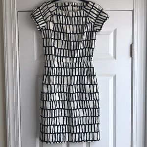 J.Crew Black and Cream Tailored Dress